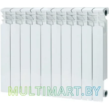 Алюминиевый радиатор ALMENTE AL 500/80 A21, зеленый квадрат, 10 секций (00-00010168)